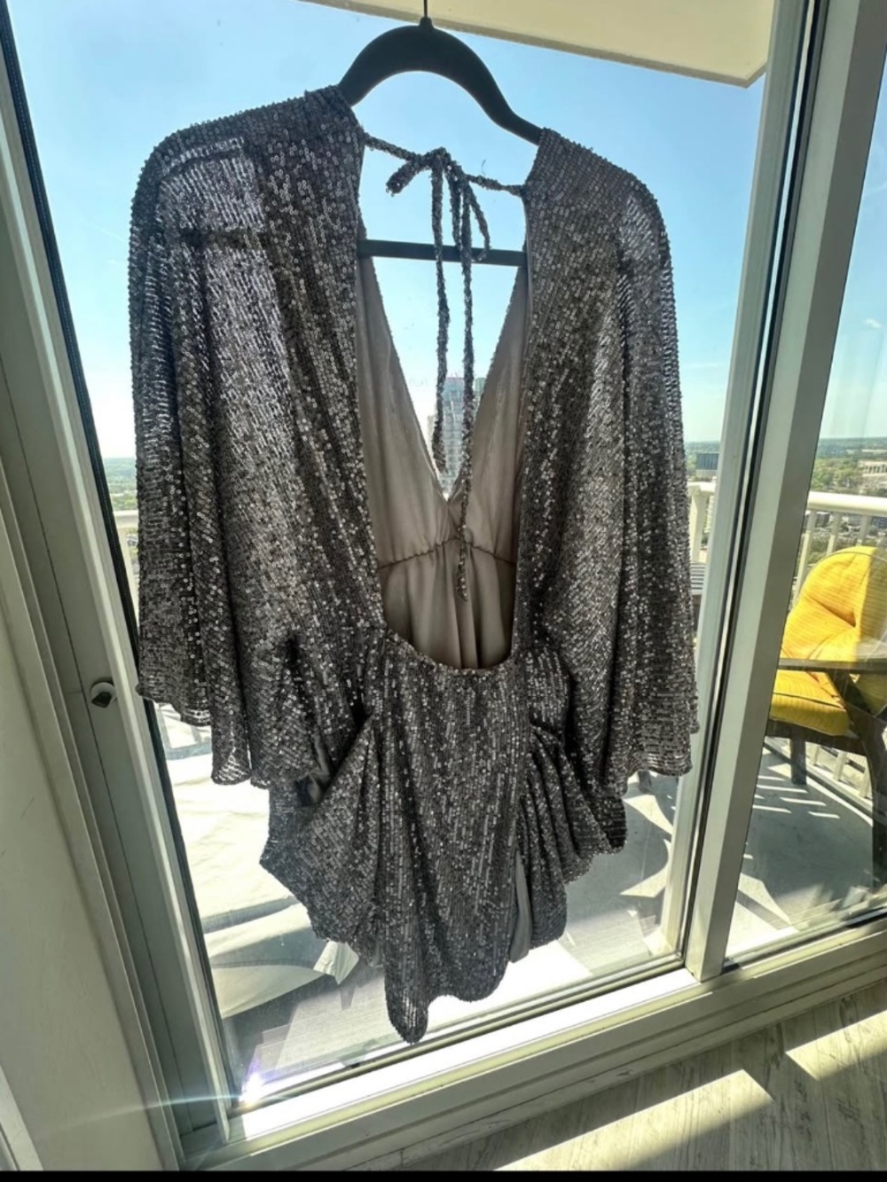 ELLAE LISQUE “Center of Attention Silver Sequin Dress”